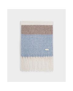 Katie Loxton Recycled Striped Tassel Scarf - Blue